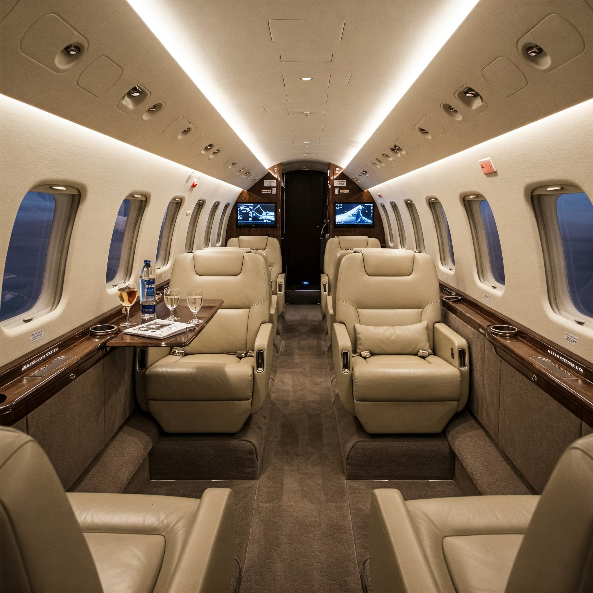Luxury Private Jet Interior