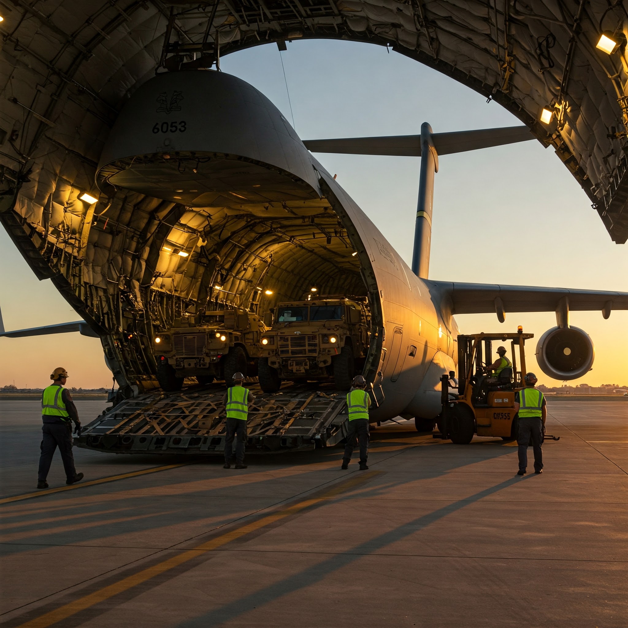 Heavy cargo loading operation